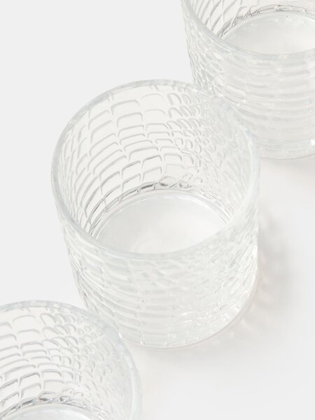 Sinsay - Pohárkészlet dombornyomott mintával 4 pack - clear
