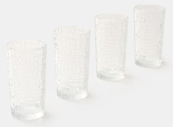 Sinsay - Poharak dombornyomott mintával 4 pack - clear