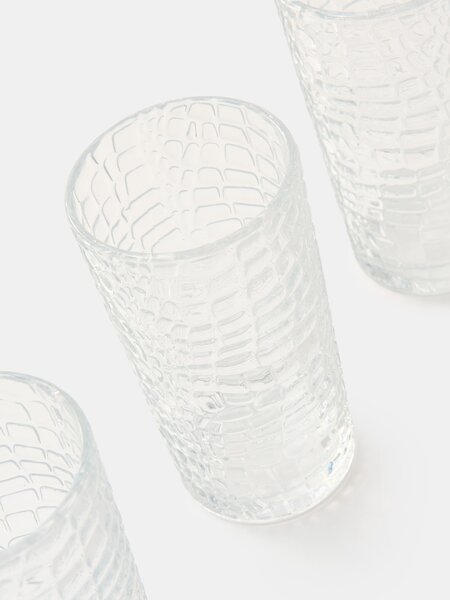 Sinsay - Poharak dombornyomott mintával 4 pack - clear