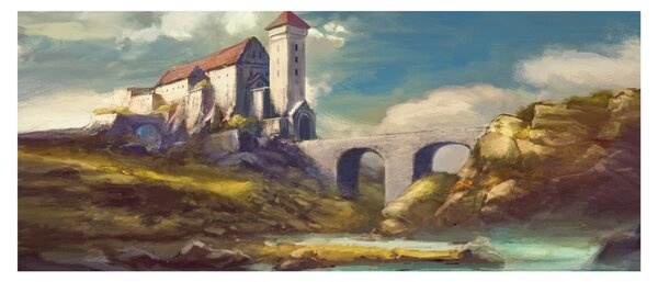 Kép - Középkori vár (120x50 cm)