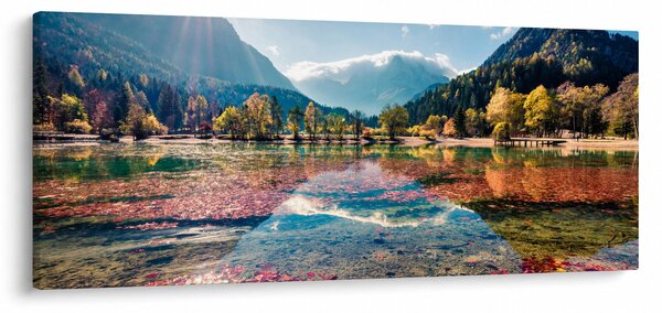 Kép - Jasna-tó, Gozd Martuljek, Júliai-Alpok, Szlovénia (120x50 cm)