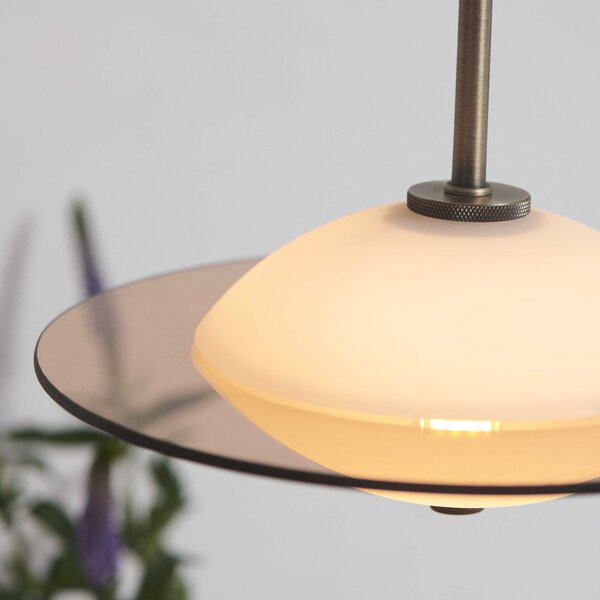 Függőlámpa Halo Design, ORBIT, dimmable, Bronz / Öreg Sárgaréz, Nappali, Üveg, Dizájn