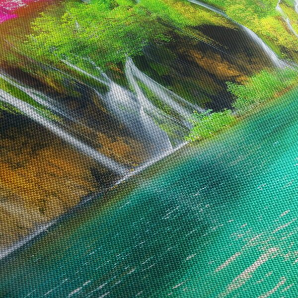 Kép - vízesés, Plitvicei-tavak, Horvátország (90x60 cm)
