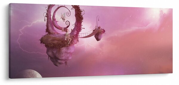 Kép - Tündér egy lebegő szigeten (120x50 cm)