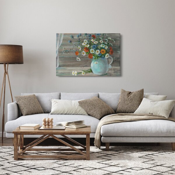 Kép - réti virágok, olajfestmény (90x60 cm)