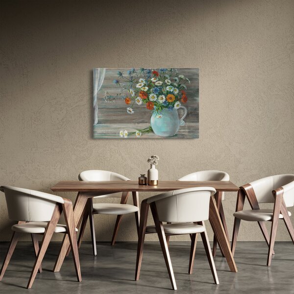 Kép - réti virágok, olajfestmény (90x60 cm)