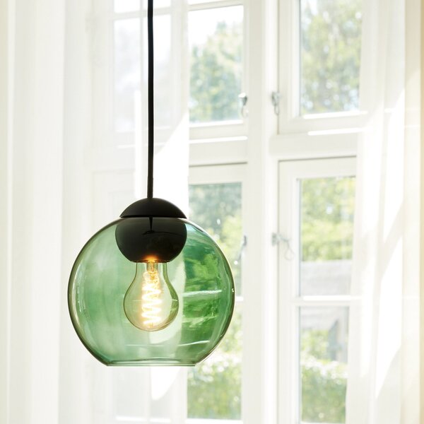 Függőlámpa Halo Design, BUBBLES, dimmable, Zöld, Nappali, Üveg, Dizájn