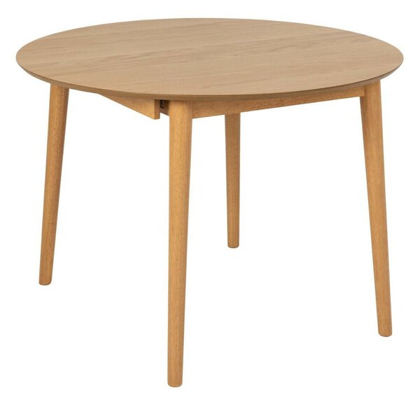 Asztal Oakland 973, Tölgy, 75cm, Hosszabbíthatóság, Közepes sűrűségű farostlemez, Természetes fa furnér, Váz anyaga, Kaucsuk