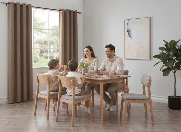 Sötétítő függöny DUNES VELVET 140x250 cm, bézs-barna Felfüggesztés: Hullámos sínszalag