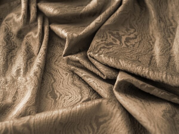 Sötétítő függöny DUNES VELVET 140x250 cm, bézs-barna Felfüggesztés: Hullámos sínszalag