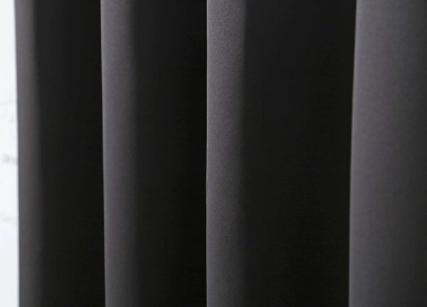 OXFORD LIGHT függöny 140x250 cm, fekete Felfüggesztés: Hullámos sínszalag