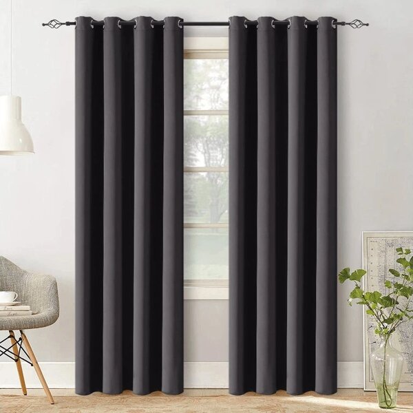 OXFORD LIGHT függöny 140x250 cm, fekete Felfüggesztés: Hullámos sínszalag