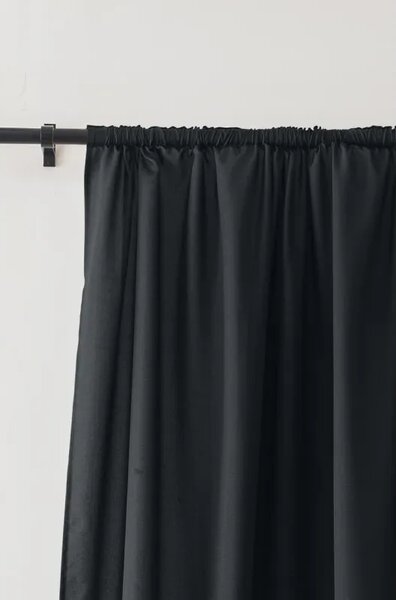 OXFORD LIGHT függöny 140x250 cm, fekete Felfüggesztés: Hullámos sínszalag
