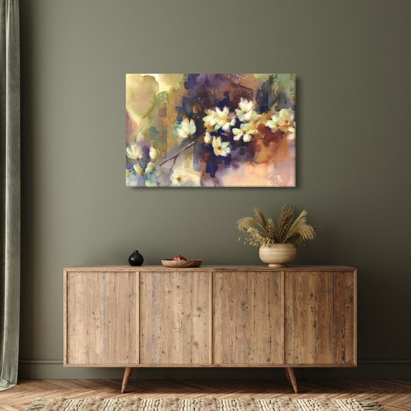 Kép - fehér magnólia, festmény (90x60 cm)