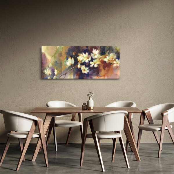 Kép - fehér magnólia, festmény (120x50 cm)