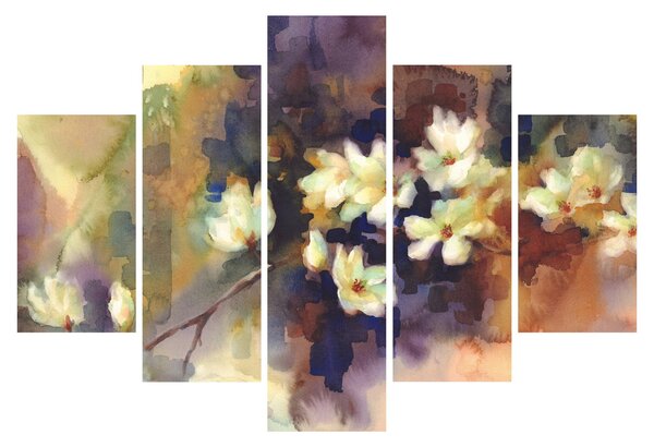 Kép - fehér magnólia, festmény (150x105 cm)