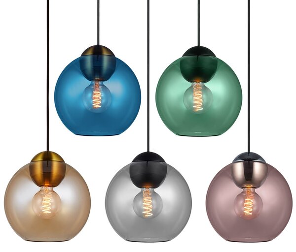 Függőlámpa Halo Design, BUBBLES, dimmable, Zöld, Nappali, Üveg, Dizájn