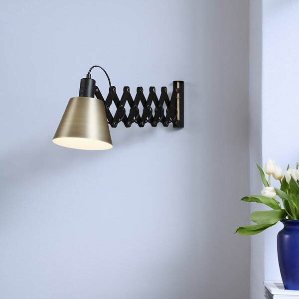 Fali Lámpa Halo Design, VINTAGE, dimmable, Bronz / Öreg Sárgaréz, Nappali, Fém, Vintage