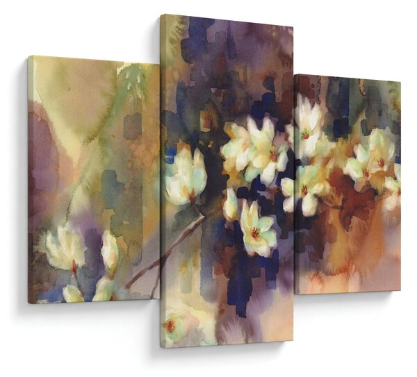Kép - fehér magnólia, festmény (90x60 cm)