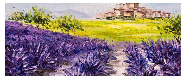 Kép - Provence, franciaország, olajfestmény (120x50 cm)