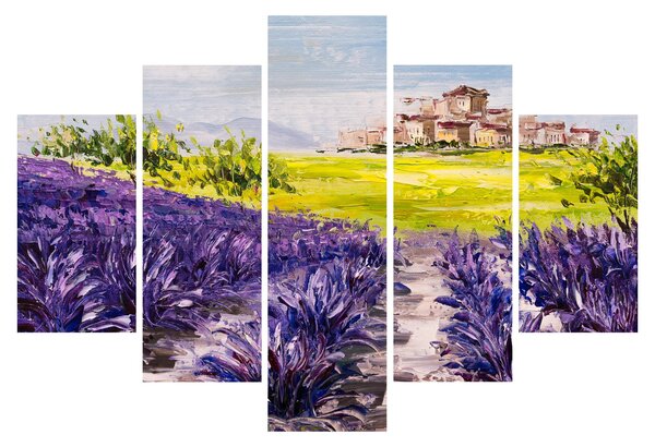 Kép - Provence, franciaország, olajfestmény (150x105 cm)