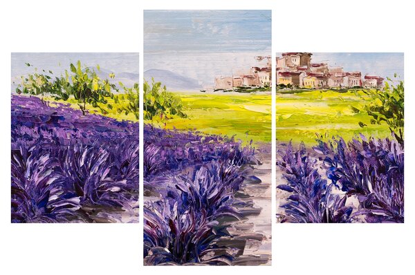 Kép - Provence, franciaország, olajfestmény (90x60 cm)