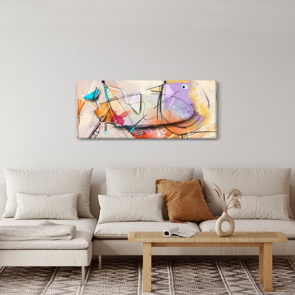 Kép - absztrakció, madár (120x50 cm)