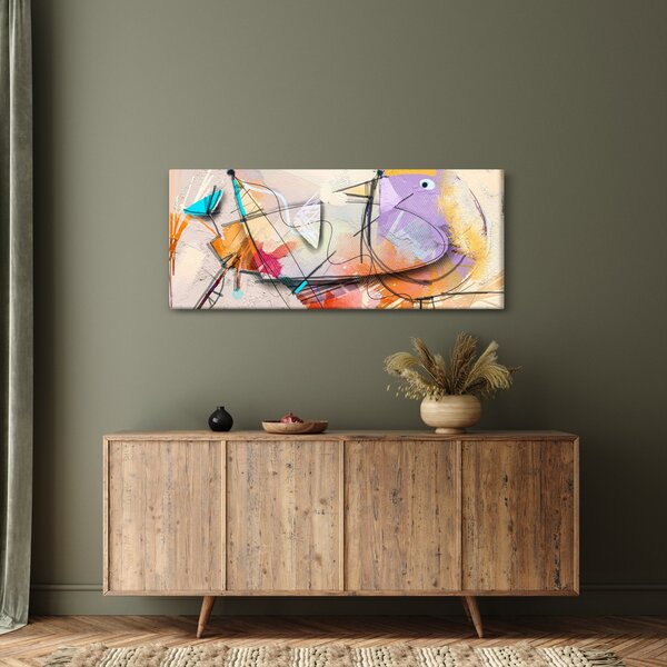 Kép - absztrakció, madár (120x50 cm)