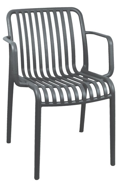 Set 3 buc. mobilier dining Mercon Zoi, Antracit, 60x60x75 cm