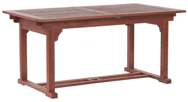 Bővíthető kerti étkezőasztal TOSCANA 160/220 cm 90 cm Akácfa Sötétbarna