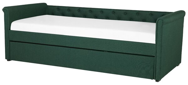 Kihúzható heverő LIBOURNE 80 x 200 cm Sötétzöld