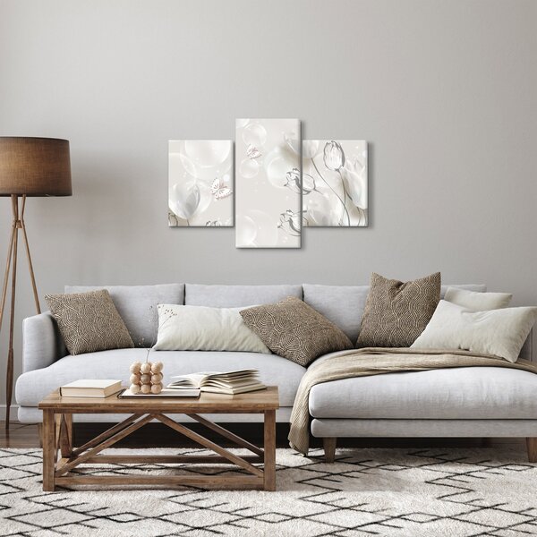 Kép - tulipánok a buborékok között (90x60 cm)