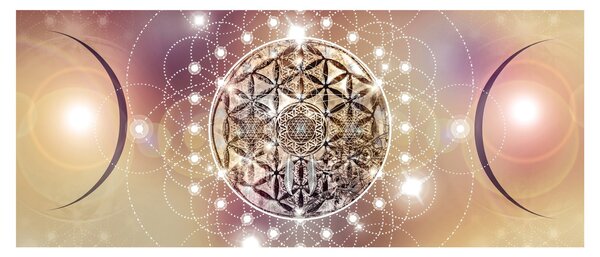 Kép - Mandala elemekkel (120x50 cm)