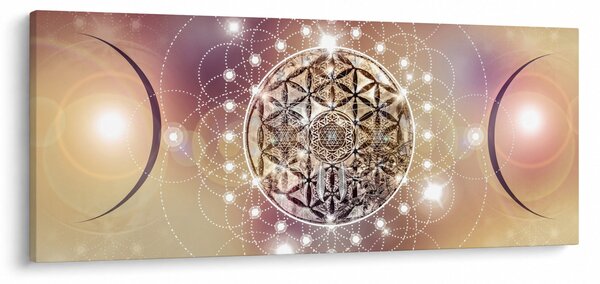 Kép - Mandala elemekkel (120x50 cm)