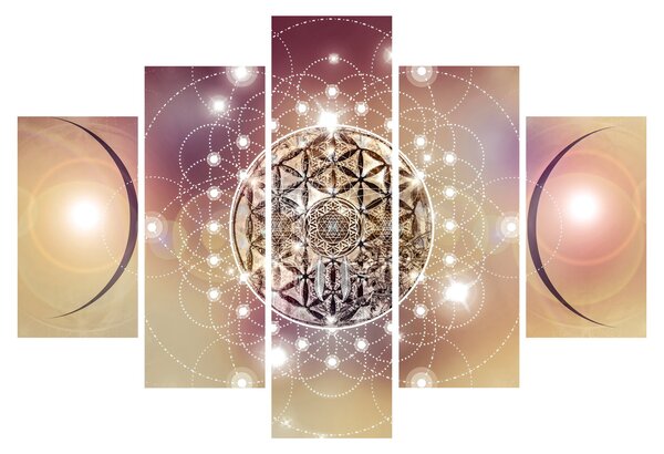 Kép - Mandala elemekkel (150x105 cm)
