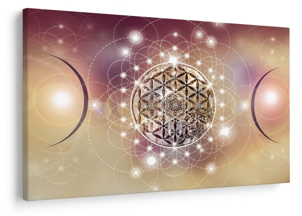 Kép - Mandala elemekkel (90x60 cm)