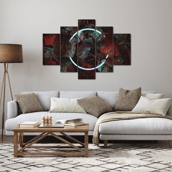 Kép - Neon kör a pálmafák között (150x105 cm)
