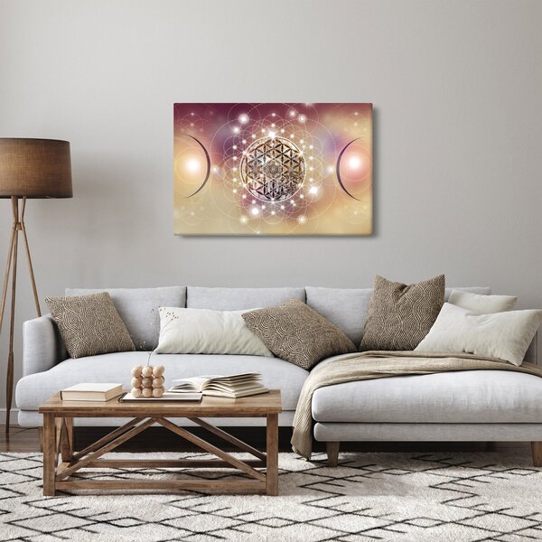 Kép - Mandala elemekkel (90x60 cm)