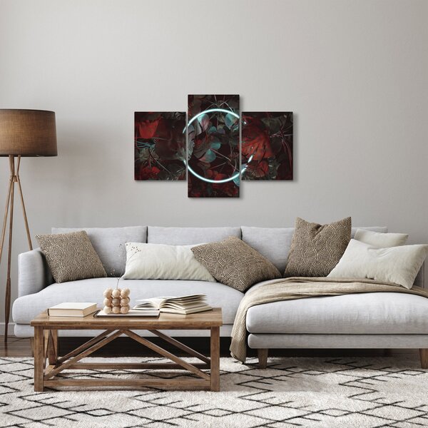 Kép - Neon kör a pálmafák között (90x60 cm)