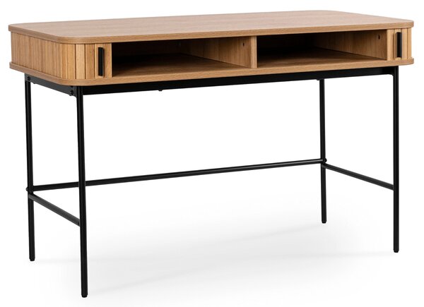 Íróasztal 120 cm, bordázott tölgy kivitelben TRISH