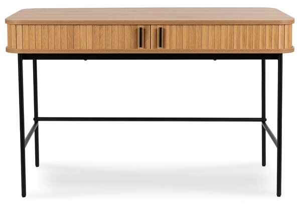 Íróasztal 120 cm, bordázott tölgy kivitelben TRISH