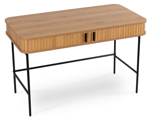 Íróasztal 120 cm, bordázott tölgy kivitelben TRISH