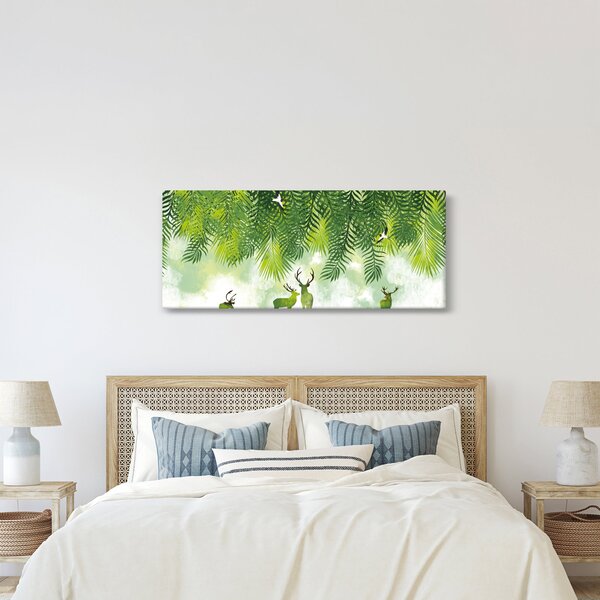 Kép - szarvas az erdőben (120x50 cm)