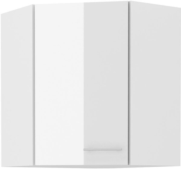 Felső sarok konyhaszekrény Lavera 60x60 GN-72 1F (45°) (korpus: fehér + front: fényes fehér)