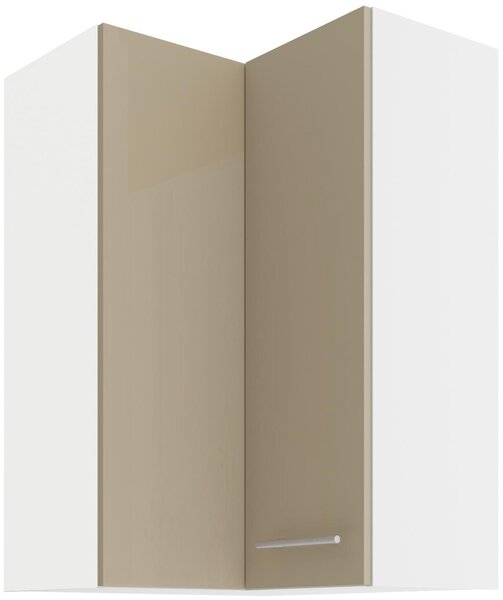 Felső sarok konyhaszekrény Lavera 60x60 GN-90 2F (90°) (korpus: fehér + front: fényes cappucino)
