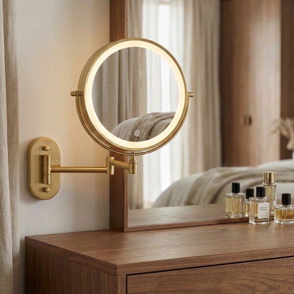 LED Tükör Glow Brush Gold