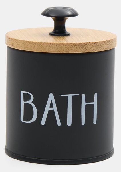 Sinsay - Úložná krabica s nápisom „Bath“ - fekete