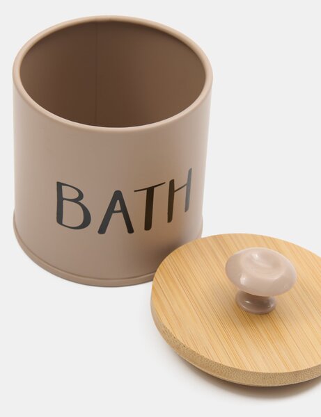 Sinsay - Úložná krabica s nápisom „Bath“ - kávébarna