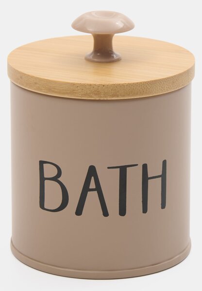 Sinsay - Úložná krabica s nápisom „Bath“ - kávébarna