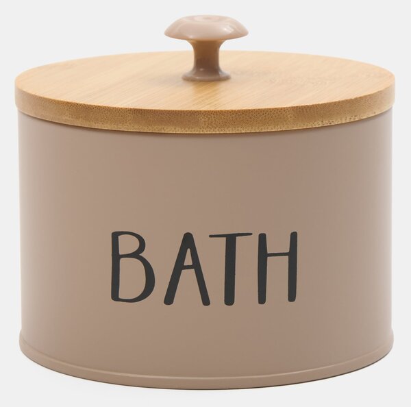 Sinsay - Úložná krabica s nápisom „Bath“ - kávébarna